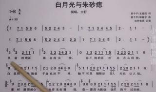 白月光与朱砂痣简谱